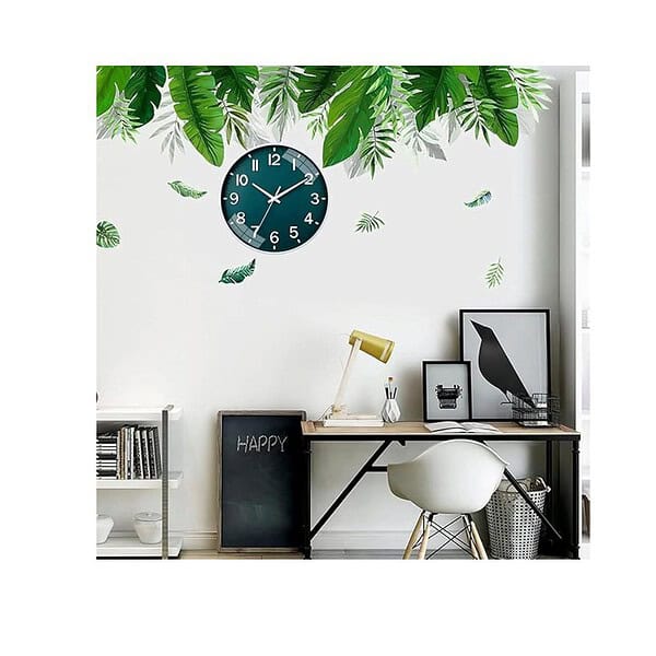 Claiez Wall Clock 12 Silent Quartz Decorative Wall Clock Green A - LXINDIA.COM