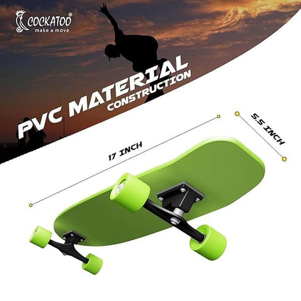 Cockatoo PVC Skateboard Anti Skid Board 17 X 6 Inch 2 - LXINDIA.COM