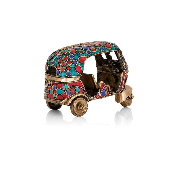 Collectible India Auto Rickshaw Statue Figurine Indian Vehicle Showpiece - LXINDIA.COM