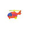 Colorful Non Toxic Pullback Toy Helicopter Orange - LXINDIA.COM