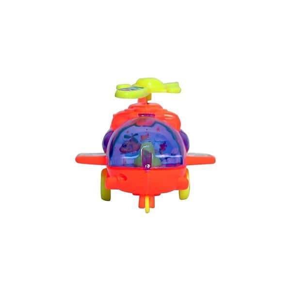 Colorful Non Toxic Pullback Toy Helicopter Orange A - LXINDIA.COM