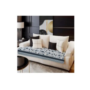 Comb Gray Decorian Premium Velvet Sofa Cover 3 Seater - LXINDIA.COM