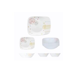 Corelle 21 Pc Square Round Dinner Set - LXINDIA.COM