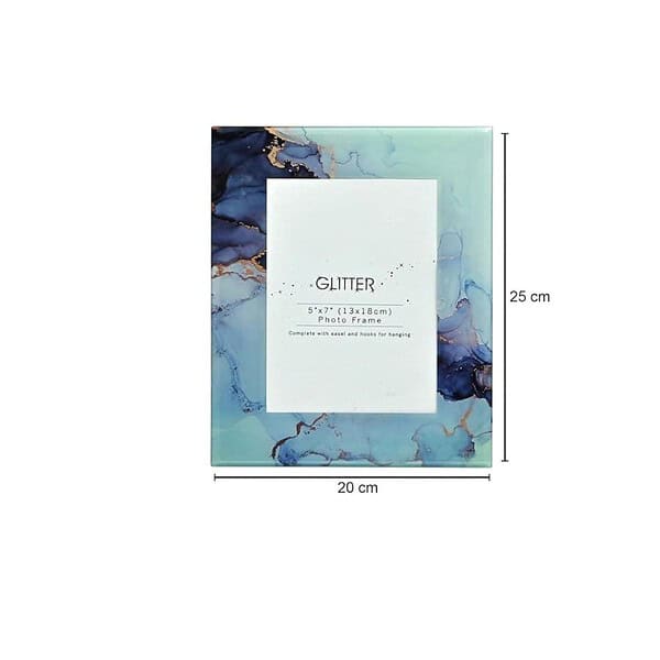 Cortina Glass Photo Frame 10X8 Inch Blue 1 Pc B - LXINDIA.COM