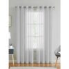 Cortina Polyster Linen Solid Sheer Curtain Set of 2 White - LXINDIA.COM