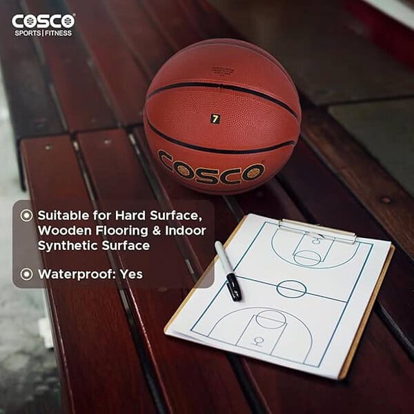 Cosco Slamdunker Rubber Basketball Size 7 Professional Basket Ball 3 - LXINDIA.COM