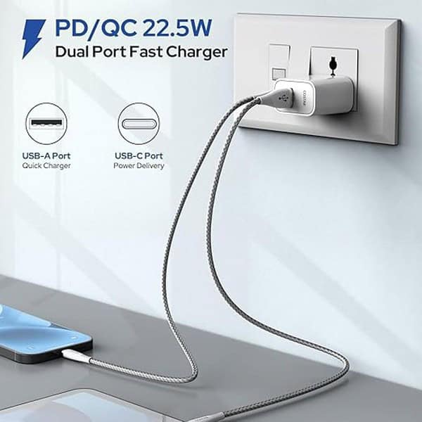 Costar 22.5W GaN Dual Port Charger White2 - LXINDIA.COM