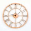 Craftter 16 Inch Metal Premium Roman Analog Wall Clock Copper Color - LXINDIA.COM