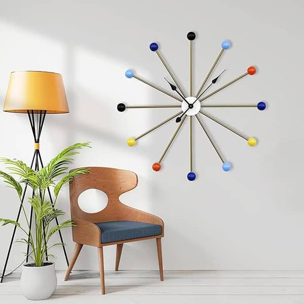 Craftter Colorful Extra Large Metal Analog Wall Clock Decorative Handing Multicolour 2 - LXINDIA.COM