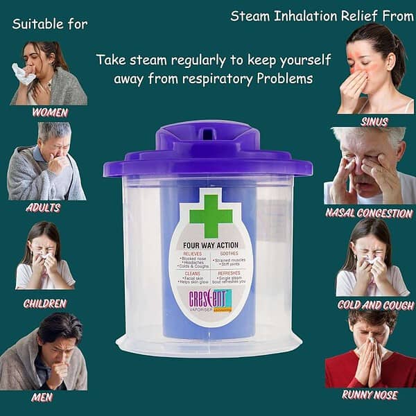 Crescent Economy Facial Steamer for face cold and cough Blue2 - LXINDIA.COM