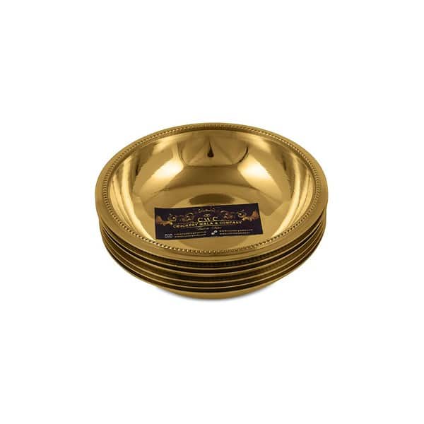 Crockery Wala and Company Pure Brass Dinner Set 51 Pcs A - LXINDIA.COM