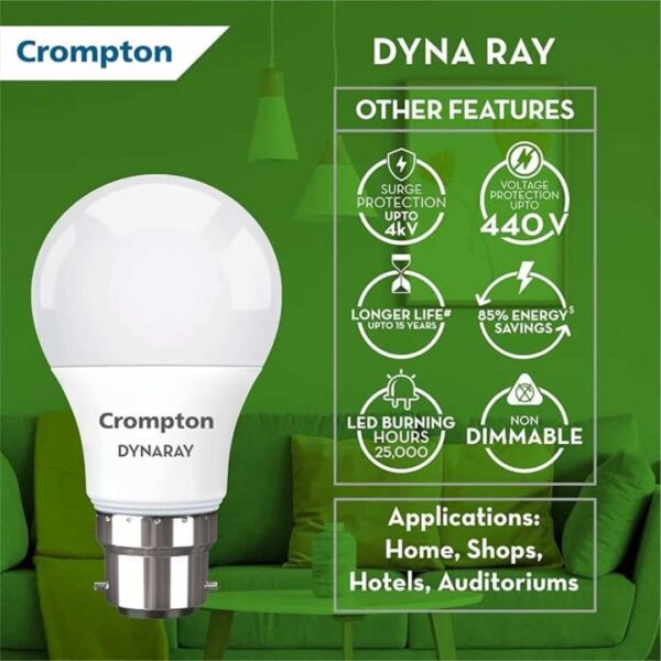 Crompton 20 W Standard B22 LED Bulb White 2 - LXINDIA.COM