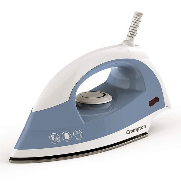 Crompton Brio 1000 Watts Dry Iron Sky Blue and White - LXINDIA.COM