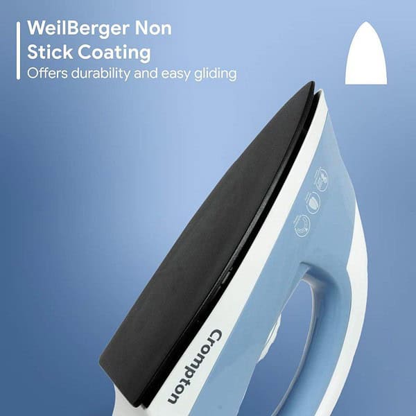 Crompton Brio 1000 Watts Dry Iron Sky Blue and White2 - LXINDIA.COM