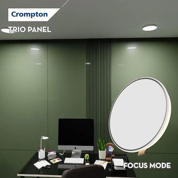 Crompton LED Downlighter Trio Panel with Indirect Lightning Mode 1 - LXINDIA.COM