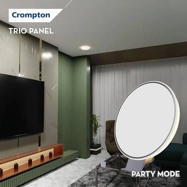 Crompton LED Downlighter Trio Panel with Indirect Lightning Mode 2 - LXINDIA.COM