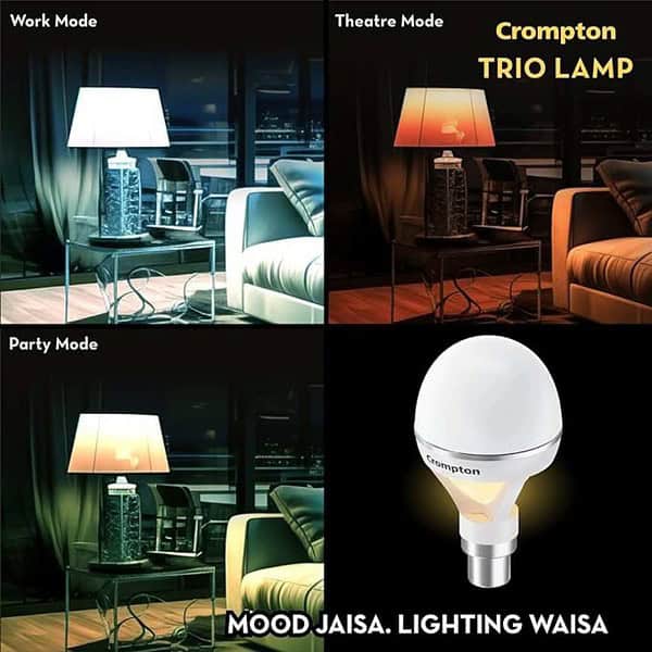 Crompton Trio Lamp with Indirect Lightning Mode 1 - LXINDIA.COM