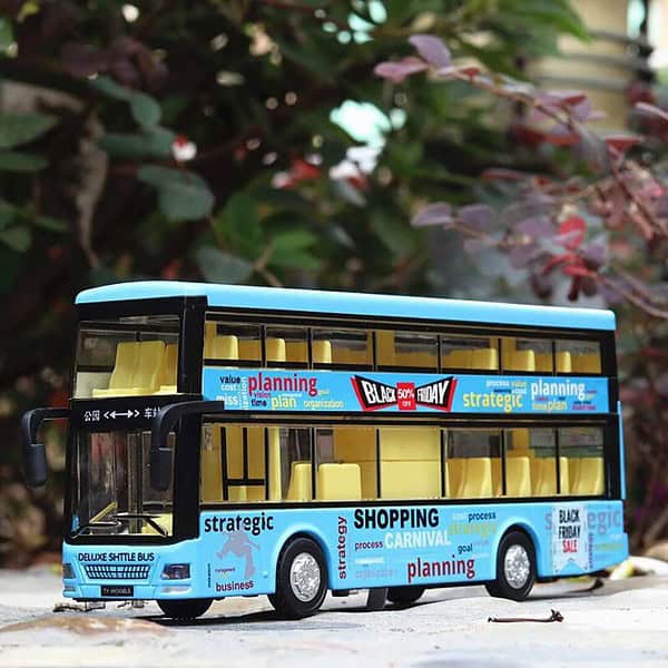 DARVICE Long Double Decker Bus Blue - LXINDIA.COM