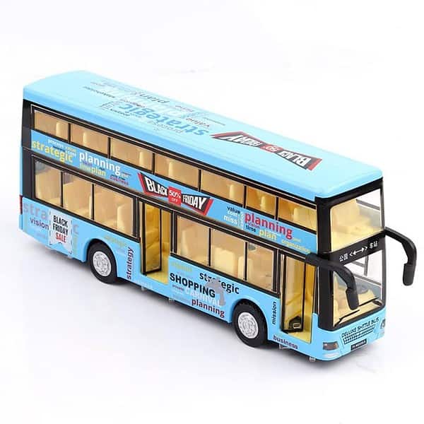 DARVICE Long Double Decker Bus Blue B - LXINDIA.COM