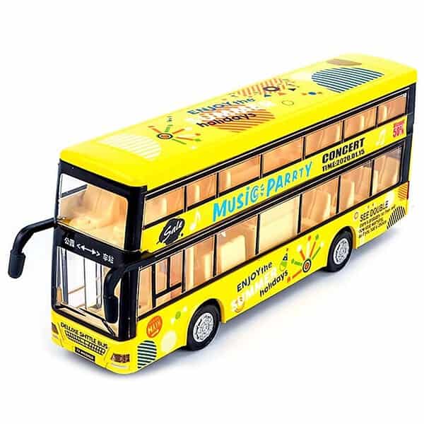 DARVICE Long Double Decker Bus Yellow A - LXINDIA.COM