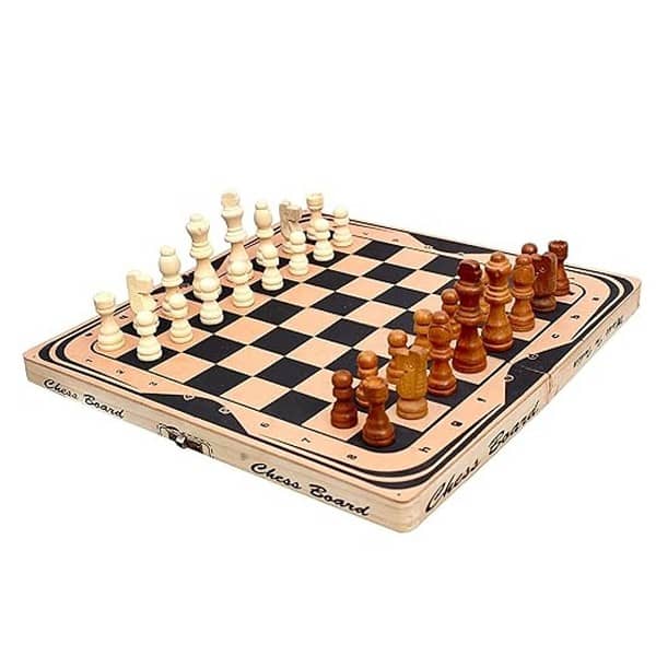 DAYSTAR Wooden Folding Chess Set Handmade Game Board 12 inch - LXINDIA.COM