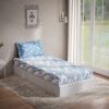 DDECOR Abstract Cotton Single BedsheetBlue - LXINDIA.COM