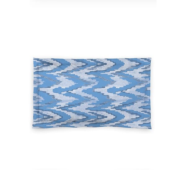 DDECOR Abstract Cotton Single BedsheetBlue b - LXINDIA.COM