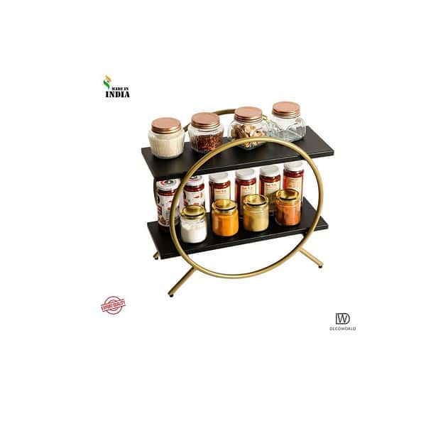 DECOWORLD Premium 2 Tier Circular Countertop Organizer Rack B - LXINDIA.COM