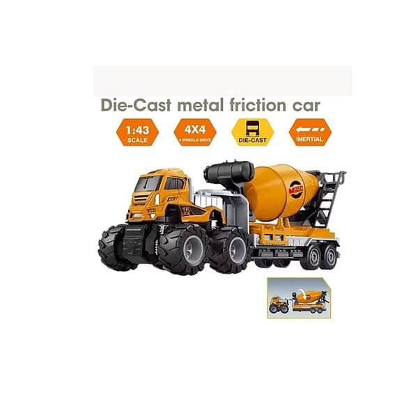 DEOXY 143 4WD Diecast Alloy Cement Mixture Dumper Truck Toys A - LXINDIA.COM