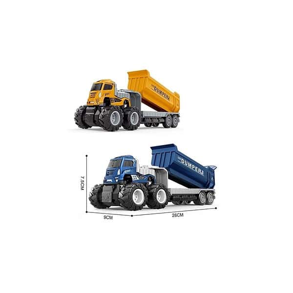 DEOXY 143 4WD Diecast Alloy Dumper Transport Big Truck Toys 2 Color Truck - LXINDIA.COM