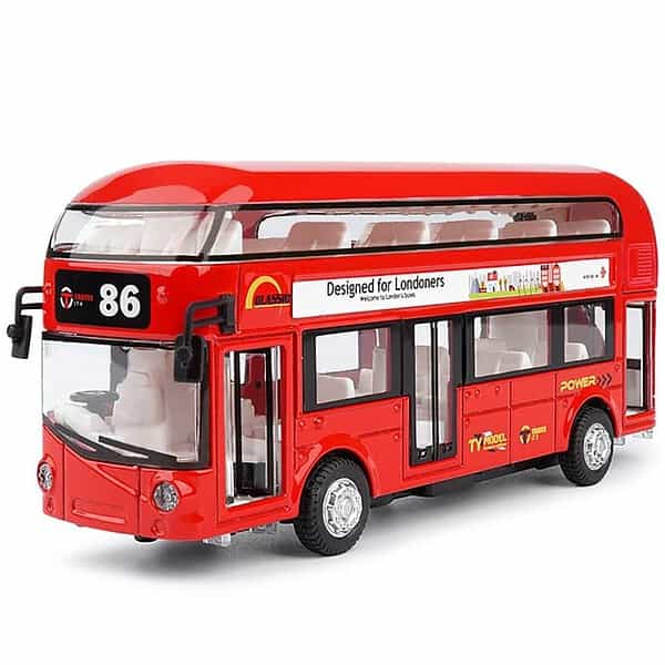 DEOXY Diecast Double Decker London Bus Red - LXINDIA.COM