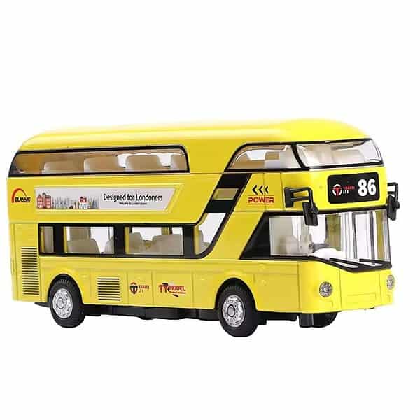 DEOXY Diecast Double Decker London Bus Yellow - LXINDIA.COM