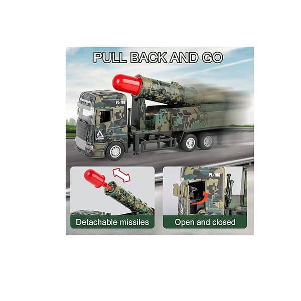 DEOXY Kid Missile Launcher Truck Military Army Vehicle Model With Lights Sounds C - LXINDIA.COM