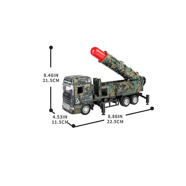 DEOXY Kid Missile Launcher Truck Military Army Vehicle Model With Lights SoundsA - LXINDIA.COM