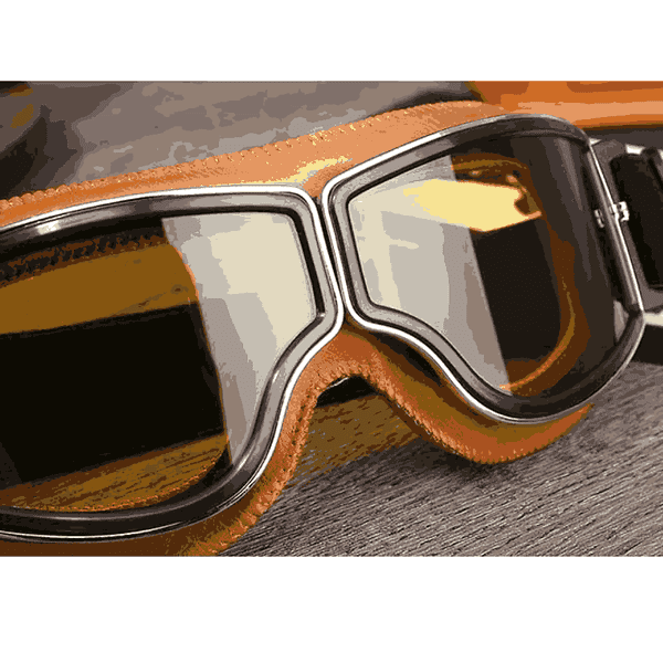 DETACHI Motorcycle Riding Vintage Goggles Pack of 1 Yellow1 - LXINDIA.COM