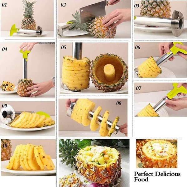 DHYANI 1 PCS Stainless Steel Pineapple Cutter A - LXINDIA.COM