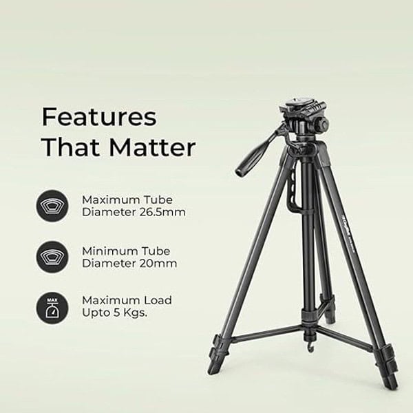 DIGITEK DTR 550 LW 67 Inch Foldable Tripod Stand with Phone Holder2 - LXINDIA.COM