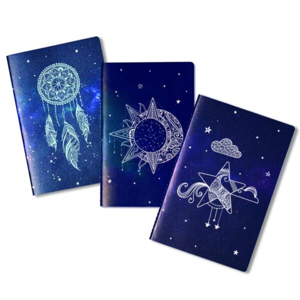 DOODLE Beyond The Stars Soft Bound Set of 3 Notebook Diary 160 Ruled Pages - LXINDIA.COM