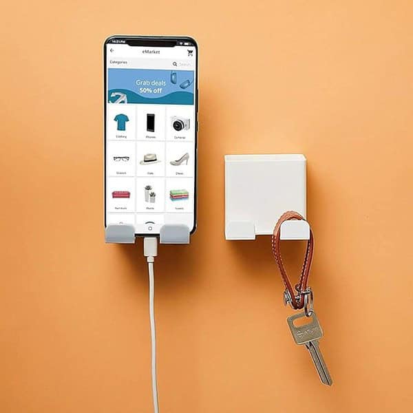 DORMICO Wall Mount Charging Holders Pack of 1 Grey 1 - LXINDIA.COM