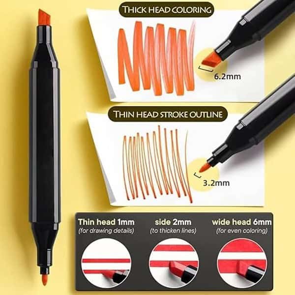 DRIVANTO Dual Tip Art Markers Set 24 pcs2 - LXINDIA.COM