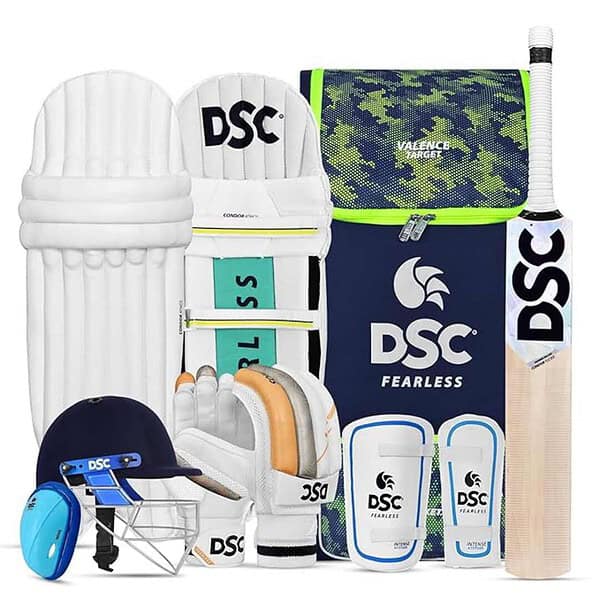 DSC Premium Cricket Complete Kit with Helmet Kashmir Willow Bat for Mens Size Mens Right Hand - LXINDIA.COM