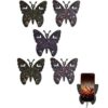 DSNS Wall Mounted Butterfly Mobile Stand for Charging 5 Pcs Multi Colour - LXINDIA.COM