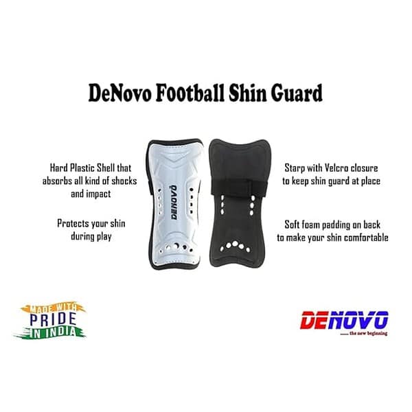 DeNovo New Shin Guard and Lycra Socks Football Hockey Kit 2 - LXINDIA.COM