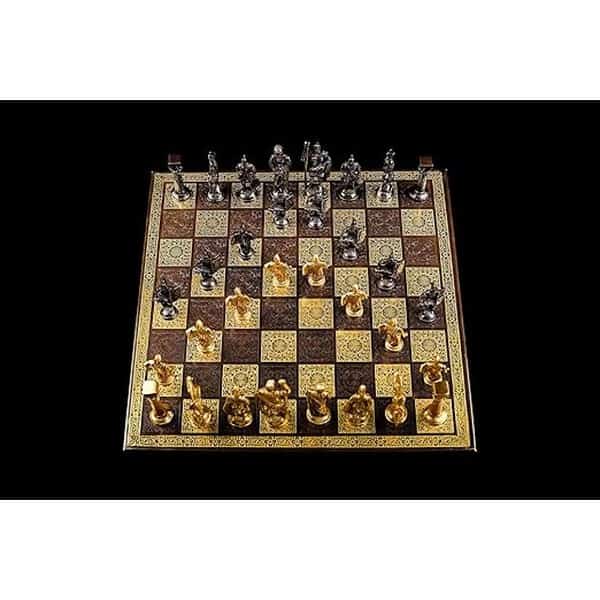 Decorbeats Pure Brass Luxury Chess Spartan Edition Thick Brass Board 2 - LXINDIA.COM