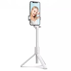 Dekoq Extendable 3 in 1 Aluminum Selfie Stick with Wireless Remote and Tripod Stand White - LXINDIA.COM