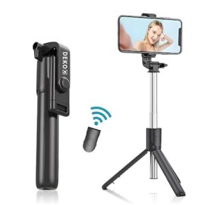 Dekoq Extendable Selfie Stick with Detachable Bluetooth Wireless Remote and Phone Holder - LXINDIA.COM