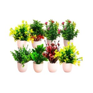 Dekorly Artificial Potted Plants 8 Pack Artificial Plants - LXINDIA.COM