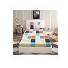 Delight Zone Coloured Checks 3 Cotton Supersoft Single Bedsheet - LXINDIA.COM