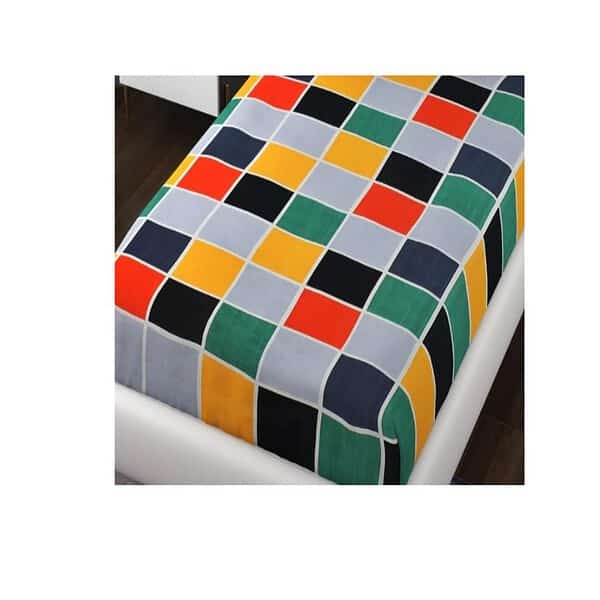 Delight Zone Coloured Checks 3 Cotton Supersoft Single Bedsheet a 1 - LXINDIA.COM