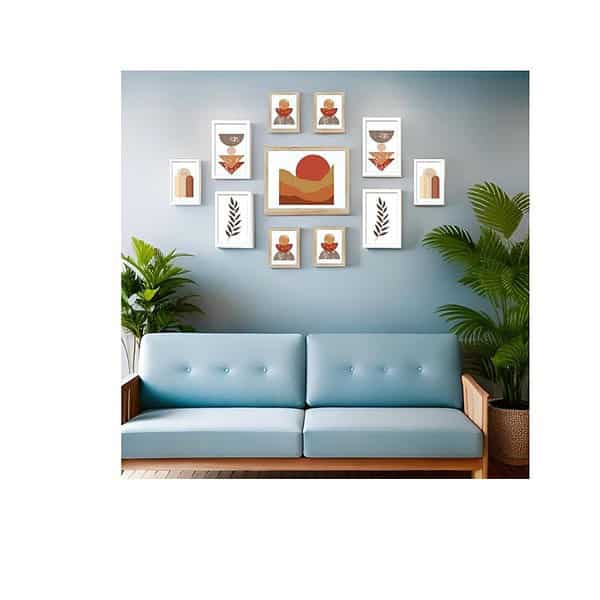 Dev Aastha Photo Frame For Wall Wooden Frames set of 11 - LXINDIA.COM